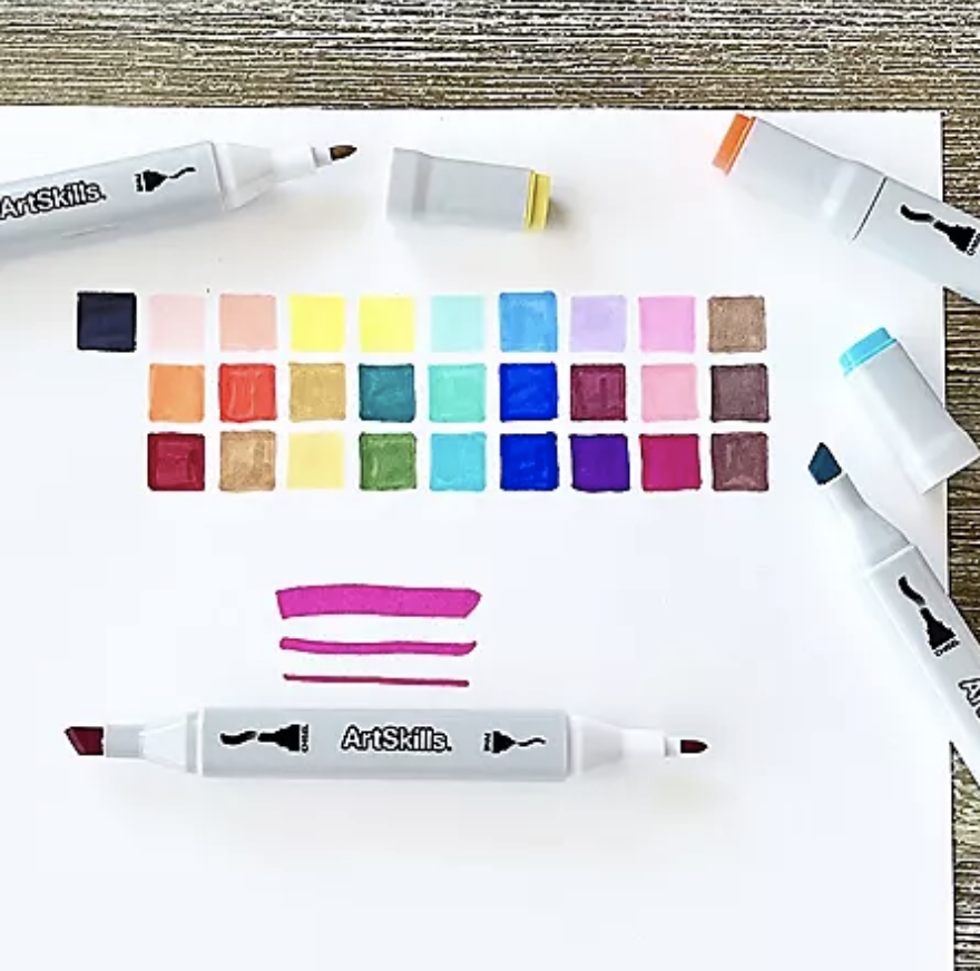 SANJOKI Art Markers 119 Colors and Colorless blender Alcohol Brush Dou –  WoodArtSupply